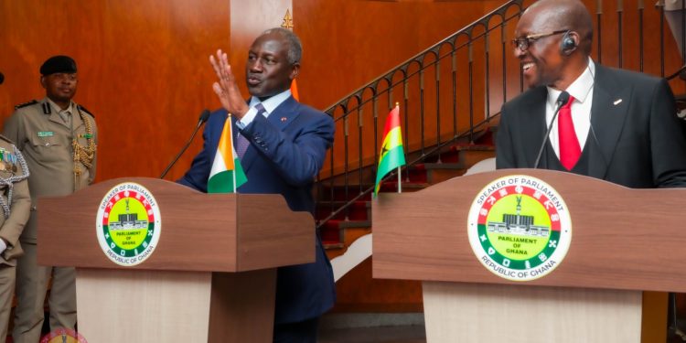 President of the national assembly of Cote D’ivoire calls on Ghana’s Speaker of Parliament