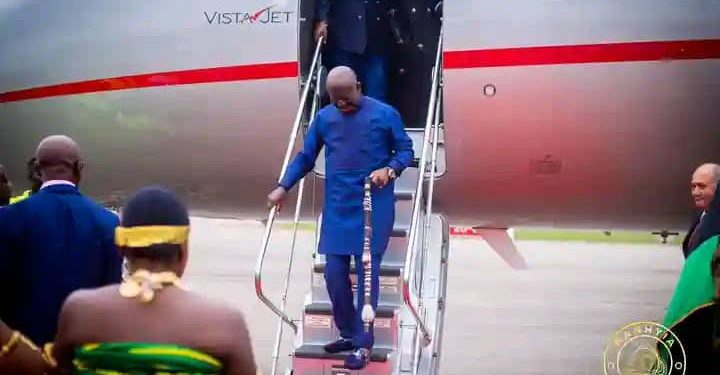 Pictures: Otumfuo returns home after Akwasidae in UK