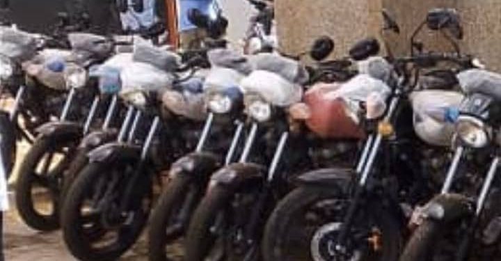 Sammy Gyamfi presents 18 motorbikes to Northern Region CCOs on behalf of John Mahama