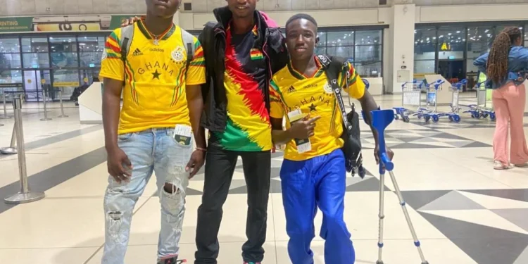 Two Ghana Wheelchair Tennis Junior Players depart for an ITF Junior Tournament