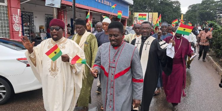 Clerics march in rain for electoral transparency in Kumasi