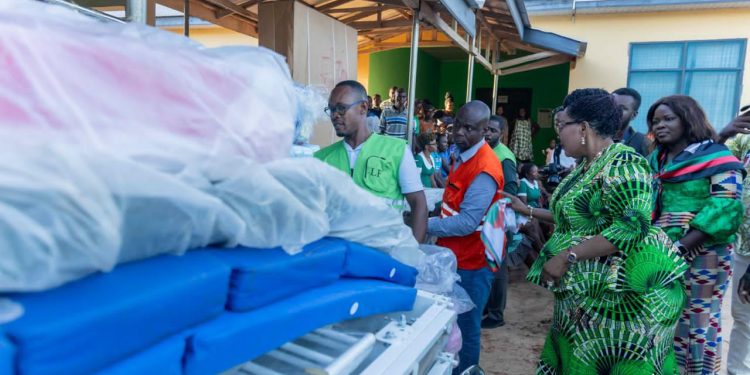 Lordina supports NDC campaign in Ketu North; donates medical equipment to Afife health centre.