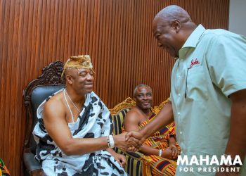 John Mahama visits Ga Mantse’s Palace, Promises enhanced role for traditional leaders