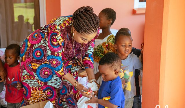 Lordina Mahama shares Christmas cheer with children in Bole