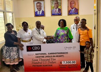 Prof. OOpoku-Agyemang pays surggery of 3-year old boy with hole in heart