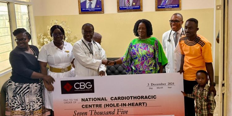 Prof. OOpoku-Agyemang pays surggery of 3-year old boy with hole in heart