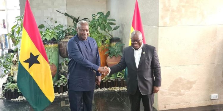 President-elect John Dramani Mahama Meet President Nana Akufo Addo at Jubilee house