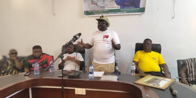 Dr. Tony Aubynn commends Small-Scale miners for supporting NDC in mining constituencies