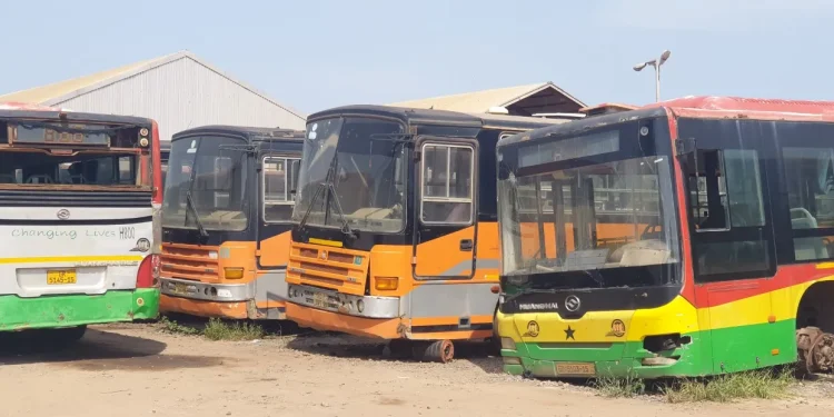 Bantama NDC parliamentary candidate halts destruction of Metro Mass buses in Kumasi