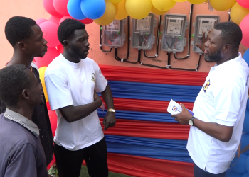 ECG outdoors new smart prepaid meter in Manhyia District, Kumasi