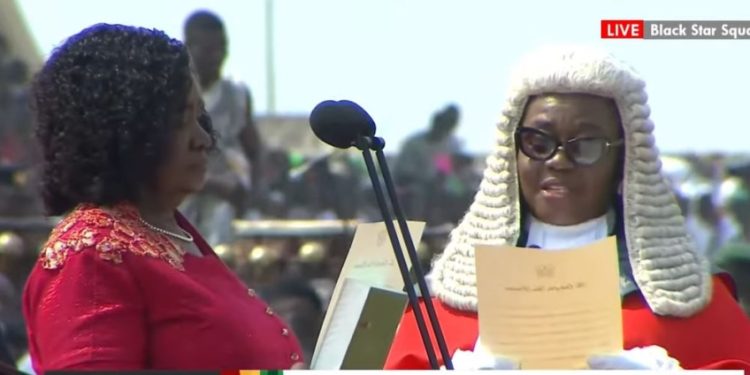 Jane Naana Opoku-Agyemang sworn into office as Ghana’s first female vice president
