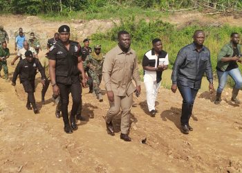 Gov’t declares war on illegal mining as lands Minister inspects devastated Nkawie forest reserve