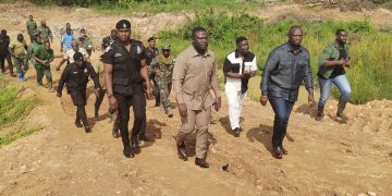 Gov’t declares war on illegal mining as lands Minister inspects devastated Nkawie forest reserve