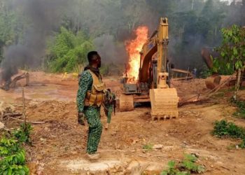 Small-Scale Miners condemn Forestry Commission’s burning of excavators, demand Probe