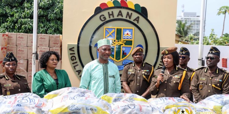 Muntaka donates food items to Ghana Prisons Service on behalf of Ibrahim Mahama