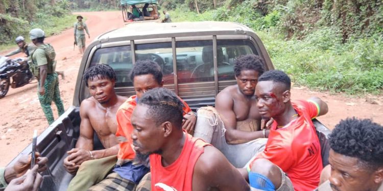 W/R: 56 arrested, 25 illegal mining machines burned in anti-Galamsey Crackdown