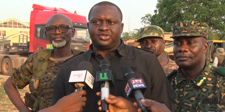 A/R: Indian, Chinese, Burkinabe, and others arrested; 6 excavators seized in Bosomefreho Anti-Galamsey operation