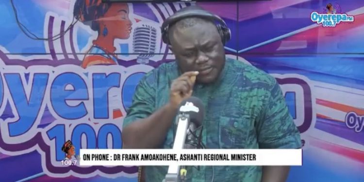 Ashanti regional Minister rebukes Oyerepa FM host over Galamsey allegations