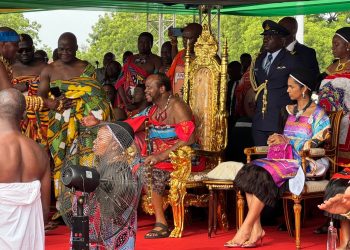 King Mswati III honoured with grand durbar at Manhyia Palace