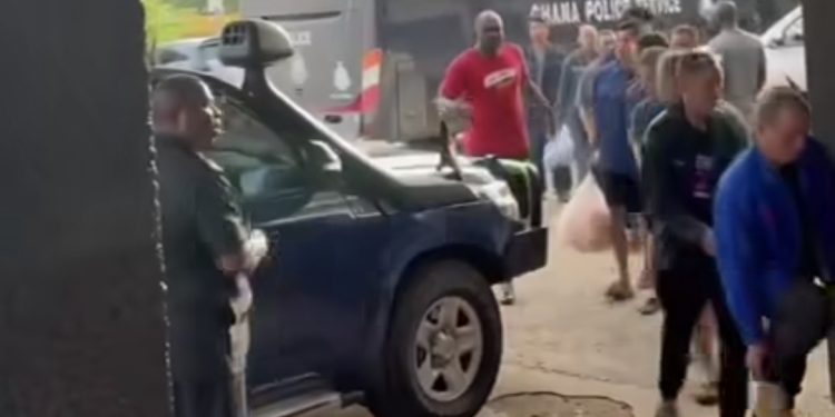 IGP’s anti-galamsey taskforce storms Banda Bui area; 24 arrested including 14 Chinese