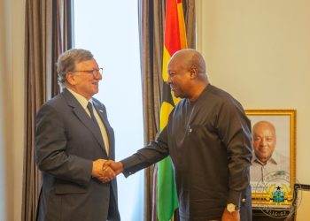 Mahama meets Bill Gates and Gavi board chair in Brussels.