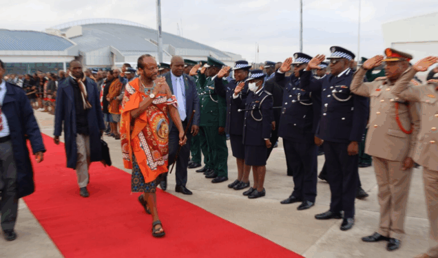 King Mswati III of Eswatini arrives in Ghana for a four-day tour visit