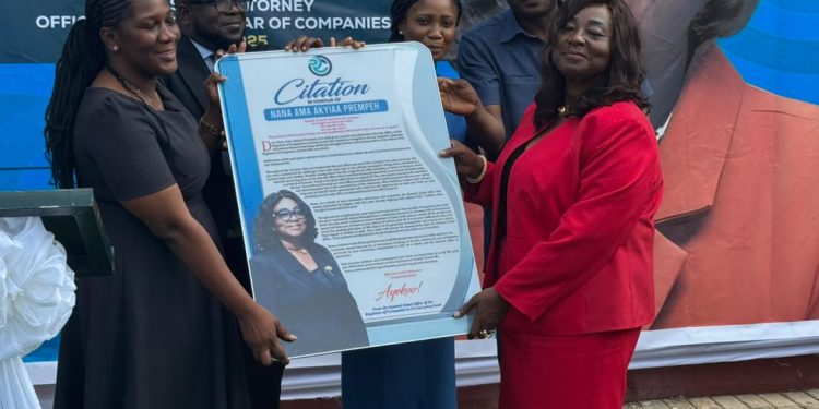 Registrar of companies honours Nana Ama Akyiaa Prempeh after 35 years of service
