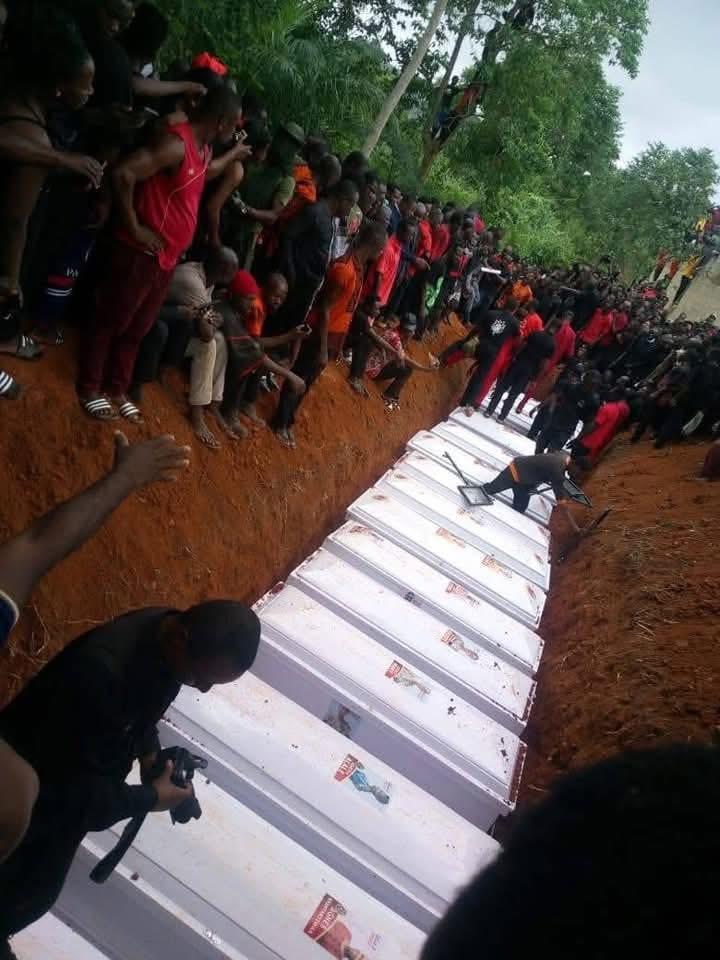 Tears and tributes fly as Obogu bids farewell to 16 Saviour Church members killed in highway crash