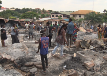 Over 500 displaced in devastating slum fire at Baba Ayoyo in Kumasi