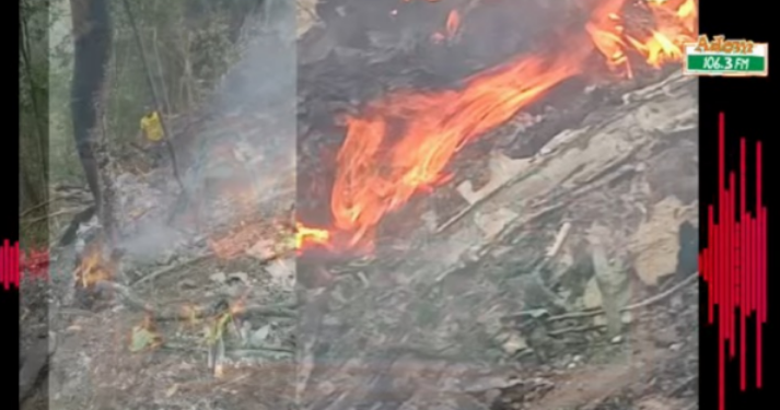 GAF helicopter crashes at Adansi Brofoyedu, occupants feared dead