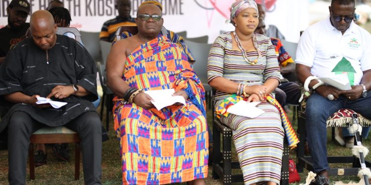 NDPC Commissioner Hails Adidome Chief’s Health Kiosk as Model for Community Development