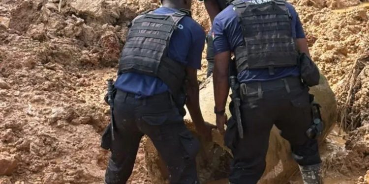 Blue Water Guards crack down on illegal mining in Wassa Amenfi East