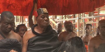 Nana Otuo Siriboe II, Nana Kwaku Boateng III arrives at the day two of Nana Konadu Yiadom III Dote Yie