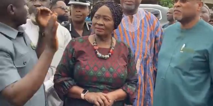 Vice President Naana Opoku-Agyemang tours markets in Ashanti