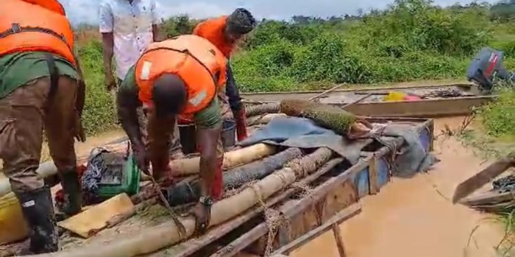 National Concerned Small Scale Miners Association destroys over 100 Chamfan machines in one week anti-galamsey operation