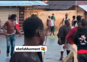 3 shot, Police vehicles damaged in clash over burial of royals at Asamankese