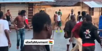 3 shot, Police vehicles damaged in clash over burial of royals at Asamankese