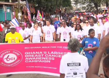 Thousands of women walk in Kumasi for Breast and Cervical Cancer awareness