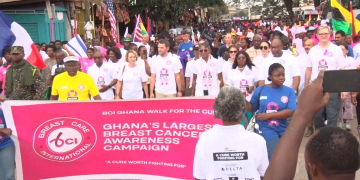 Thousands of women walk in Kumasi for Breast and Cervical Cancer awareness