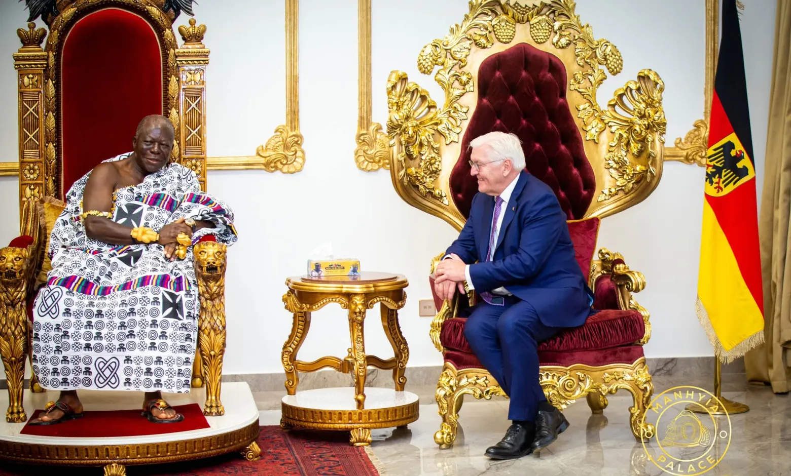 Asantehene hosts German President Steinmeier in royal splendour at Manhyia Palace