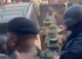 Video: Police rescue Soldiers from angry mob in Hwidiem after Anti-Galamsey operation