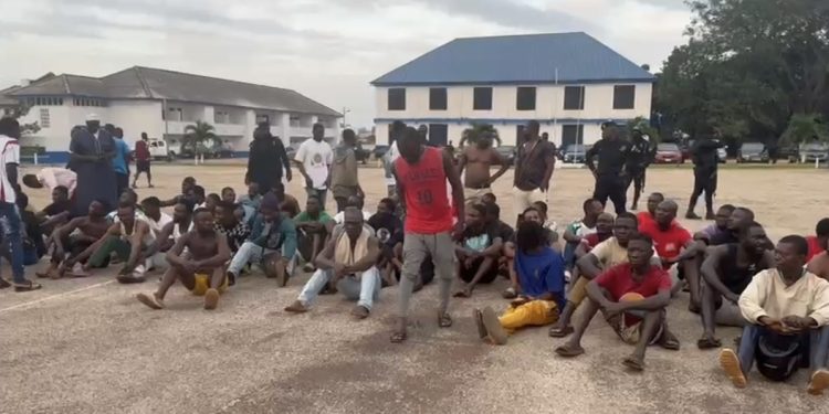 Police special operation shocks Dadwen and Hwidiem; hundreds arrested over attacks on EPA and NAIMOS officials at Dadwen and Hwidiem