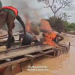 Video: NCSMAG Anti-Galamsey Task Force destroys over 100 champhine floating dredging machines
