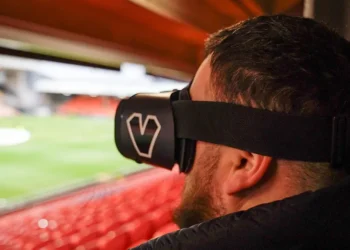 ‘A wee bit emotional’: Headset helps visually-impaired football fan see his team play for first time