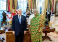 Ambassador Victor Smith presents credentials to U.S. President Donald J. Trump in Washington
