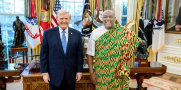 Ambassador Victor Smith presents credentials to U.S. President Donald J. Trump in Washington
