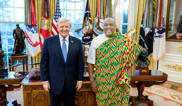 Ambassador Victor Smith presents credentials to U.S. President Donald J. Trump in Washington