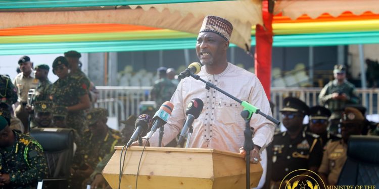 Interior Minister assures security services of improved welfare as joint route march held in Accra