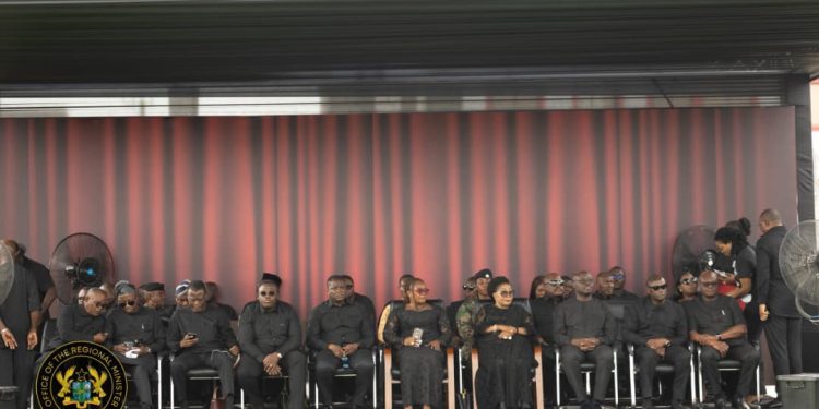 Lordina Mahama, Julius Debrah, Mahama Ayariga, others attend final funeral rite for late Dr. Omane Boamah in Koforidua