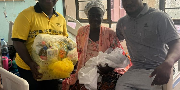 MTN distributes 700 baby hampers to Christmas Day Mothers nationwide.